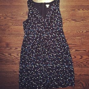 Black polka dot jcrew dress